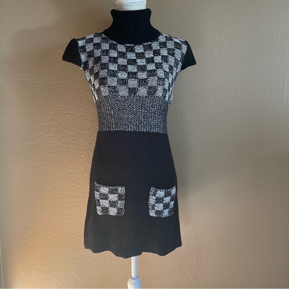 Cute cap sleeved Turtleneck Dress